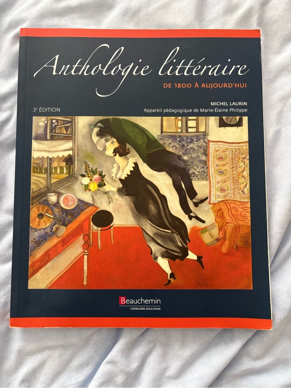 Anthologie littéraire Textbook - Navy & Red Cover